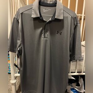 Men’s L Gray Under Armour Polo